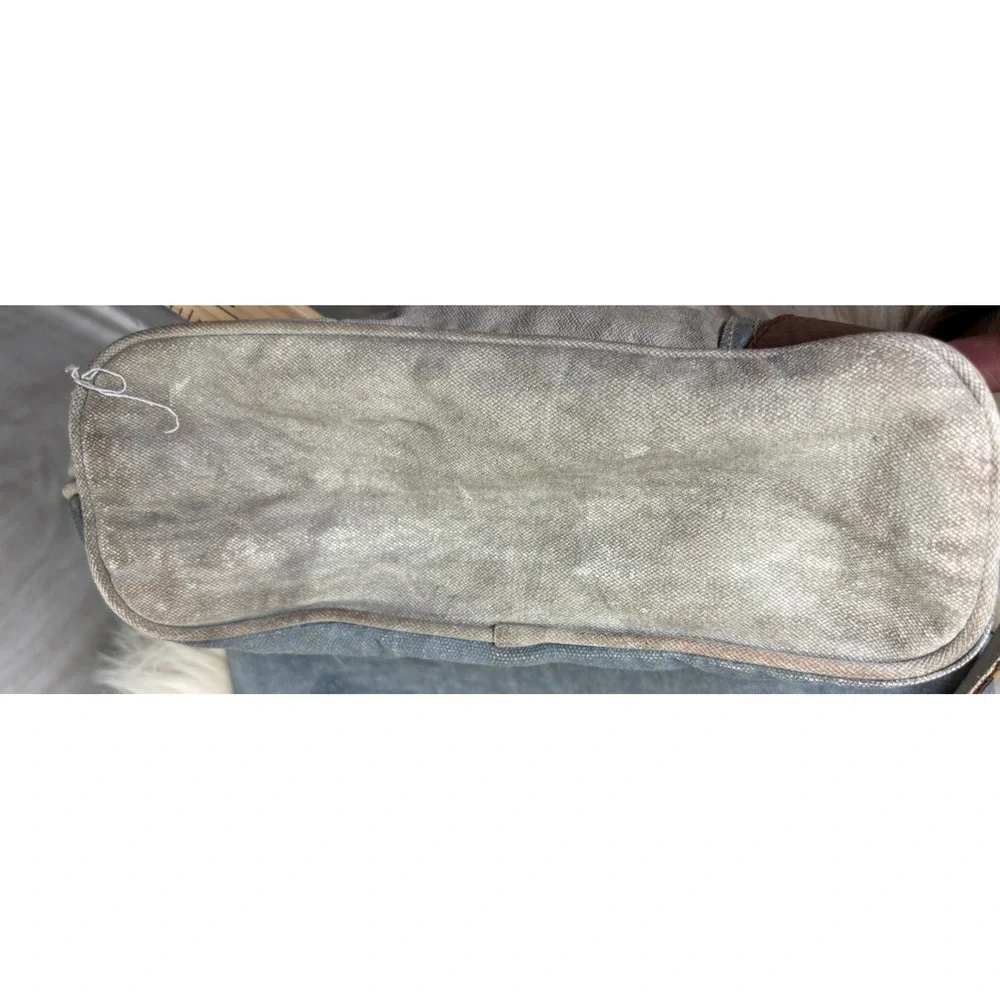 Mona B Identified Crossbody Bag Upcycled Canvas Military Tent Sustainable Boho